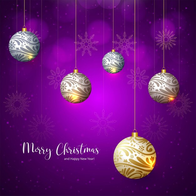 beautiful merry christmas celebration card background