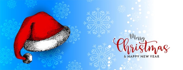 Free vector beautiful merry christmas festival stylish banner design