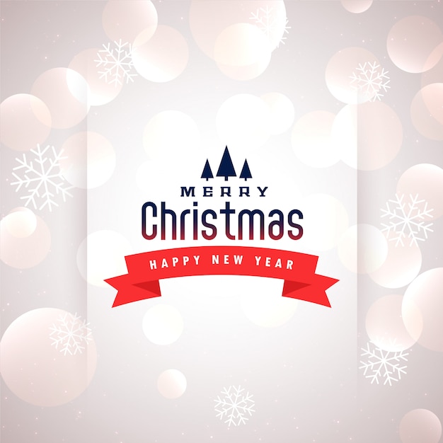 Free vector beautiful merry christmas greeting card card design