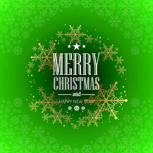 Beautiful Merry christmas greeting card design