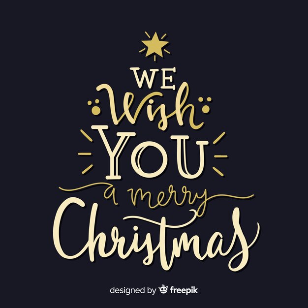 Beautiful merry christmas lettering