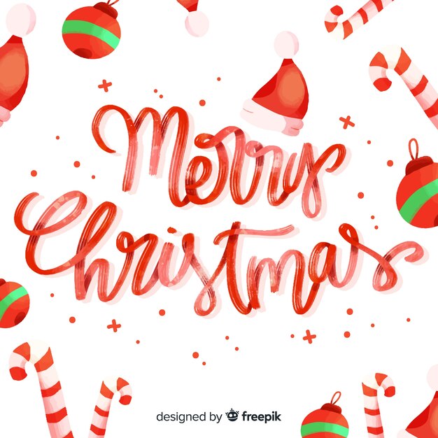 Beautiful merry christmas lettering