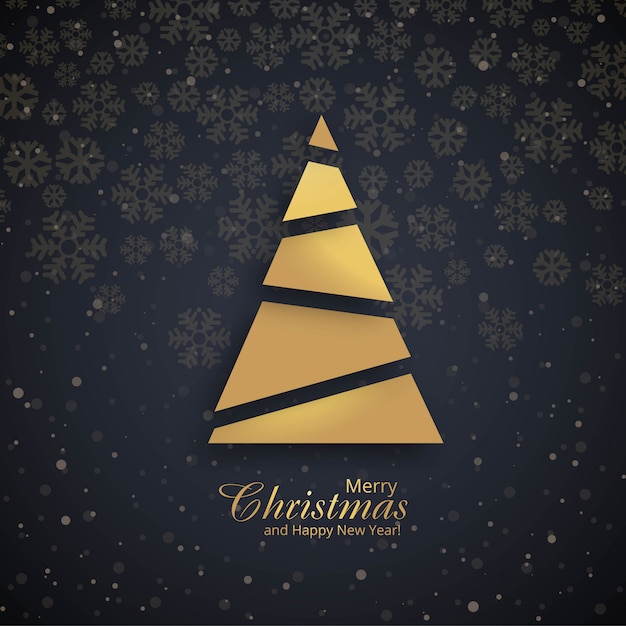 Beautiful merry christmas tree festival background vector