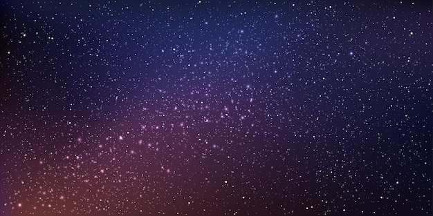 Красивый фон галактики млечный путь с туманностью космоса звездной пылью в глубоком космосе и яркими сияющими звездами во вселенной Premium векторы