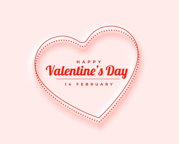 Beautiful minimal valentines day greeting card design