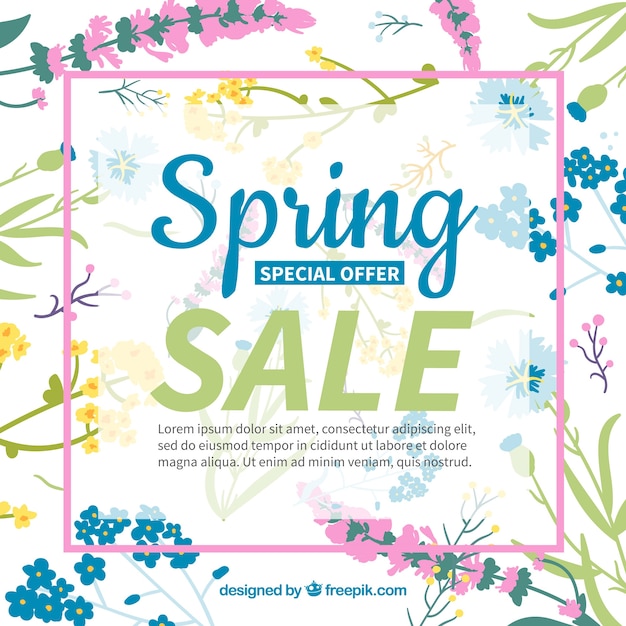 Beautiful modern spring sale background