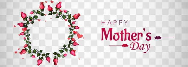 Beautiful mother's day background transparent