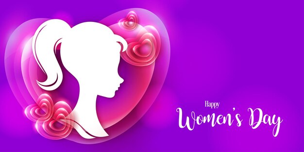 아름다운 어머니의 날 국제 여성의 날 배너 배경 포스터 여성 테마 무료 벡터