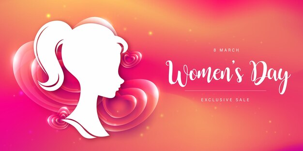 Beautiful Mothers Day International Womens Day Banner Background Poster Female Theme Free Vector