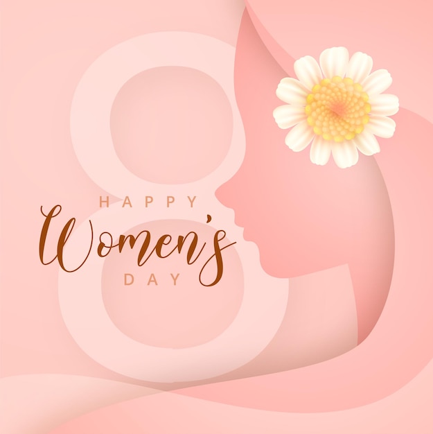 Free vector beautiful mothers day international womens day banner background poster female theme