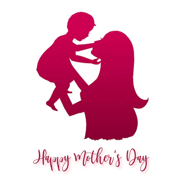 Beautiful mothers day for mom and son love card background