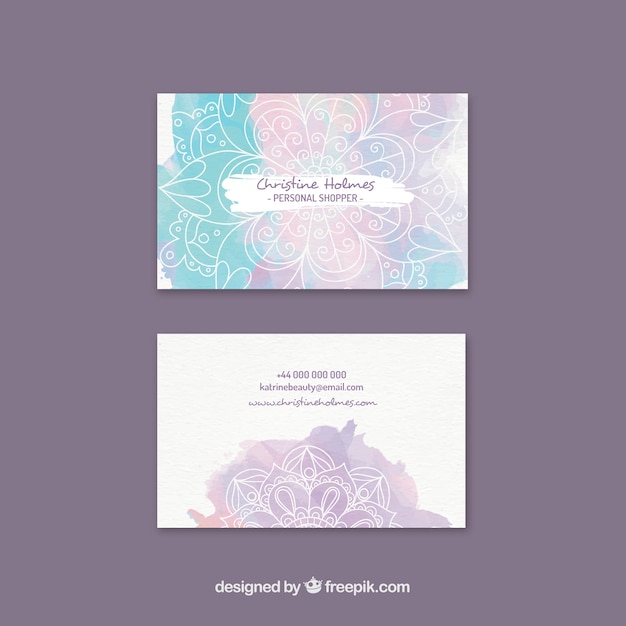 Beautiful multicolor business card