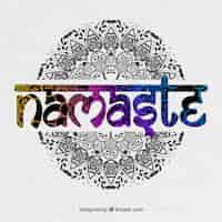 Free vector beautiful namaste background