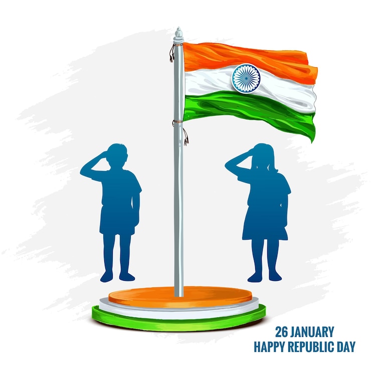 Free Vector beautiful national indian flag celebration card background