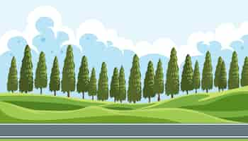 Free vector a beautiful nature landscape