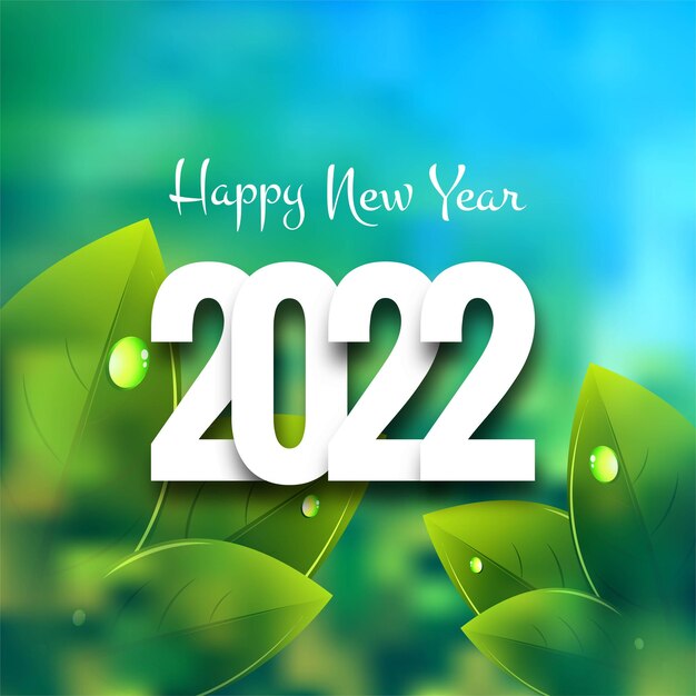 Beautiful new year 2022 card celebration holiday design