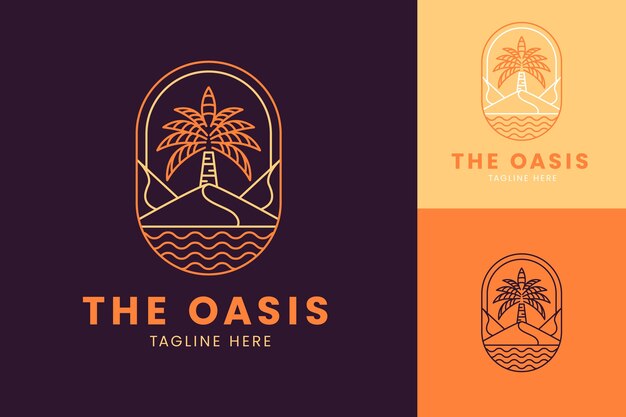 Beautiful oasis logo template