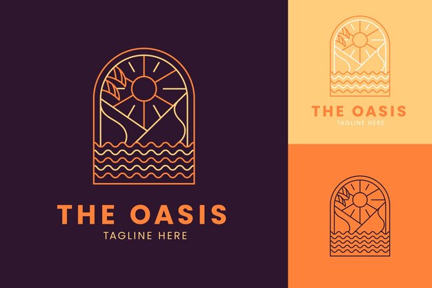 Beautiful oasis logo template