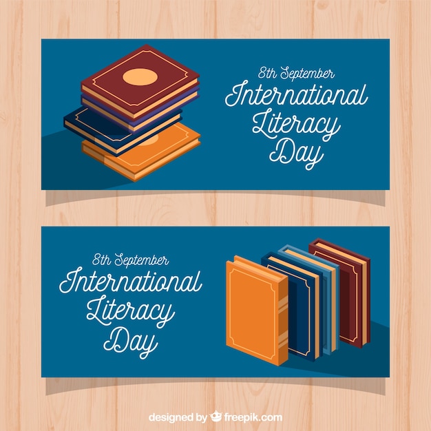 Free vector beautiful old book banners