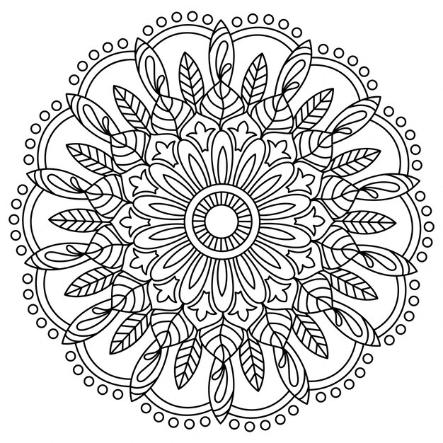  Beautiful oriental floral Mandala design, Vintage decorative element. 