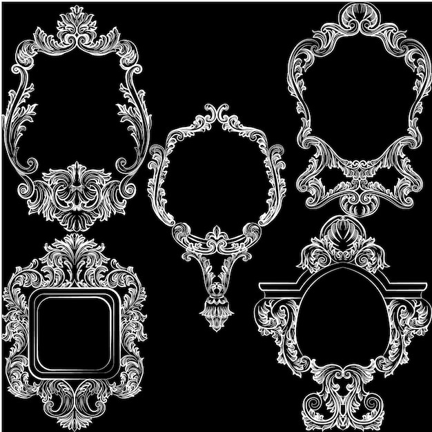 Beautiful ornamental frames collection