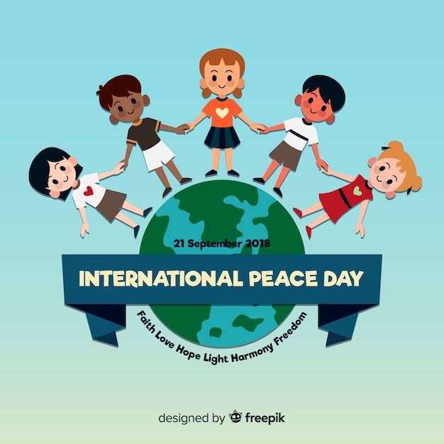 Free vector beautiful peace day background