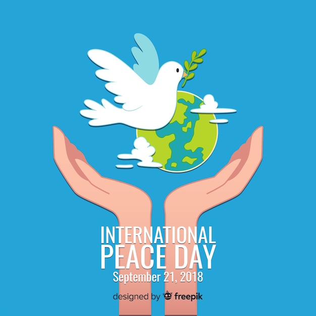 Free vector beautiful peace day background