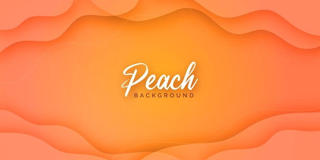 beautiful peach soft abstract banner background with fluid gradient wavy shapes vector design post