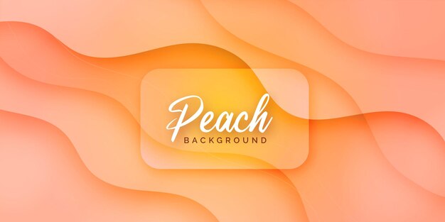 beautiful peach soft abstract banner background with fluid gradient wavy shapes vector design post