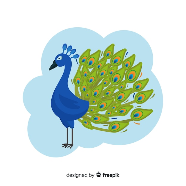 Free vector beautiful peacock background