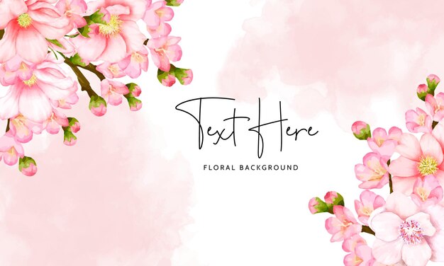 beautiful pink floral background template