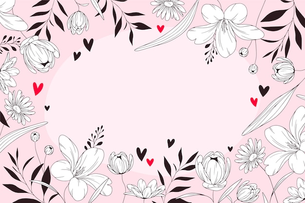 Beautiful pink floral background