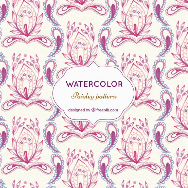 Free vector beautiful pink paisley pattern