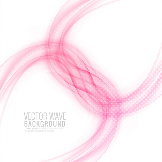 Free vector beautiful pink stylish wave background