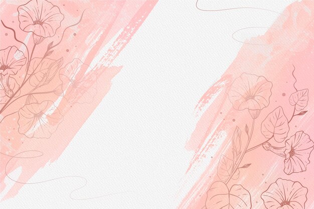 Beautiful powder pastel with hand drawn elements wallpaper