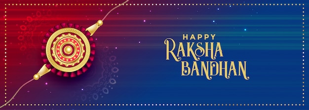 Vettore gratuito bellissimo banner festival raksha bandhan