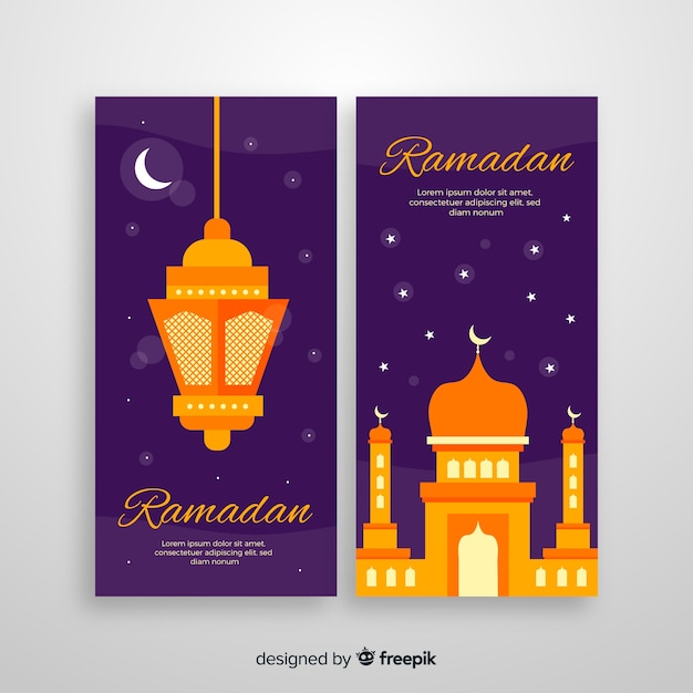 Beautiful ramadan banners