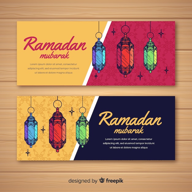 Beautiful ramadan banners