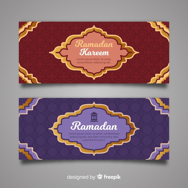 Beautiful ramadan banners