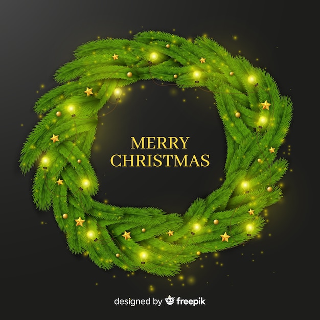 Free vector beautiful realistic christmas background