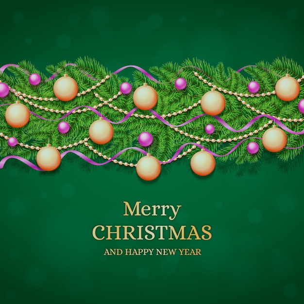 Beautiful realistic christmas background