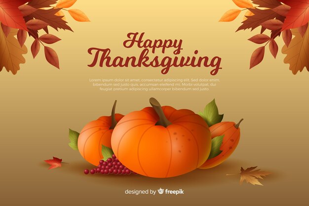 Beautiful realistic thanksgiving background