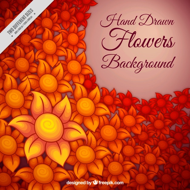 Free vector beautiful red flower pattern