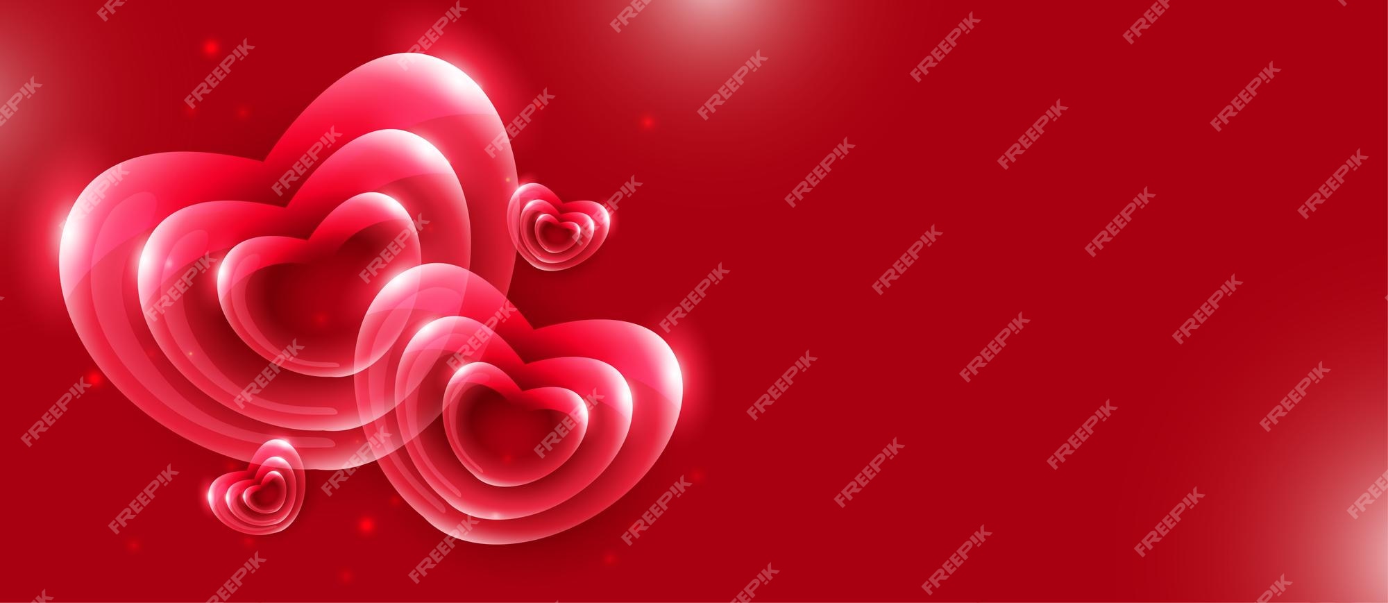 Free Vector | Beautiful red love valentines day banner background ...