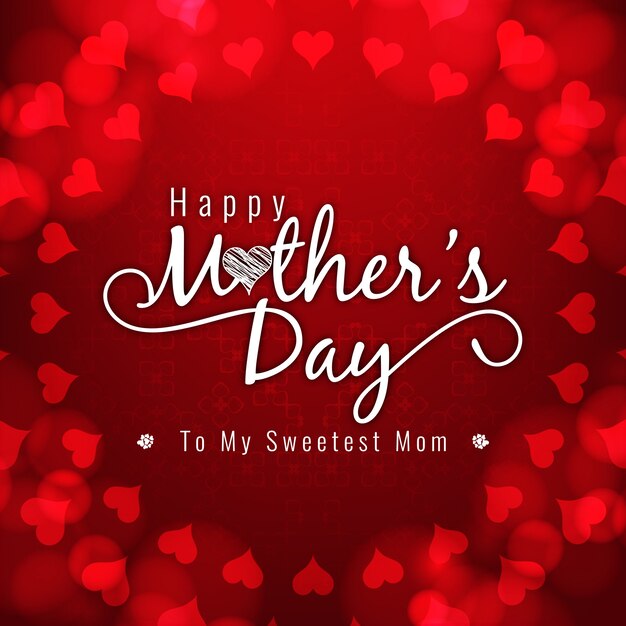 Beautiful red mother's day illustration