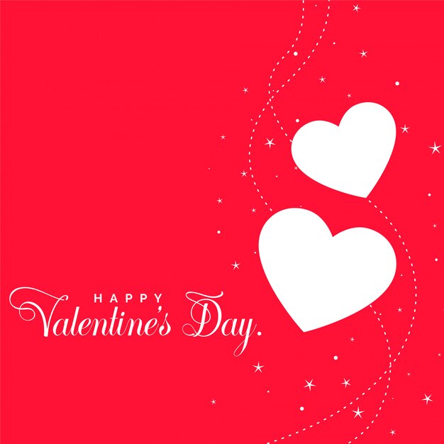 Beautiful red valentines day hearts background