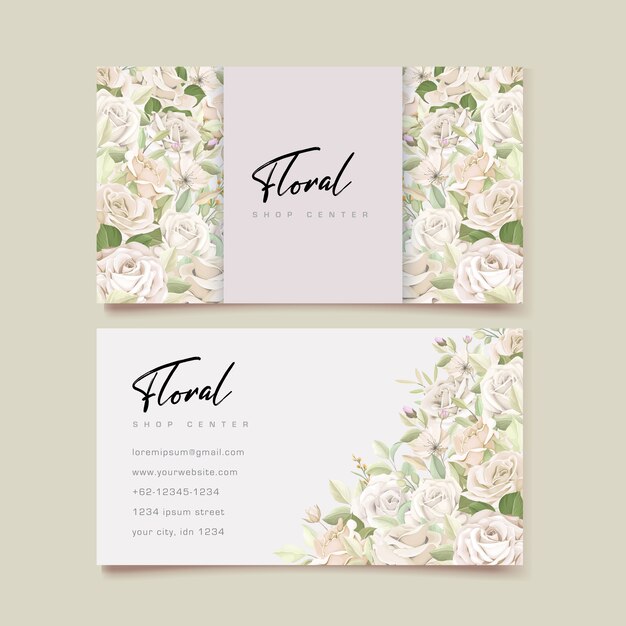 beautiful roses business card template