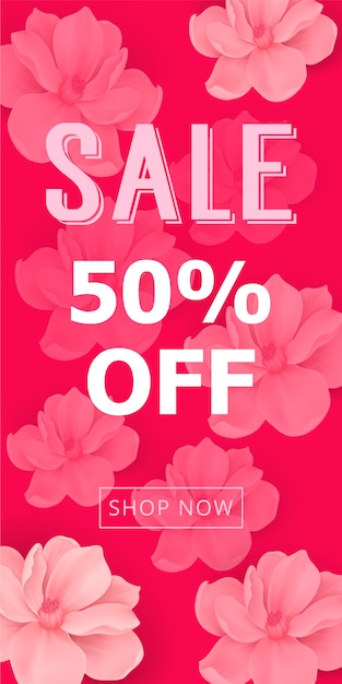 Free vector beautiful sale banner