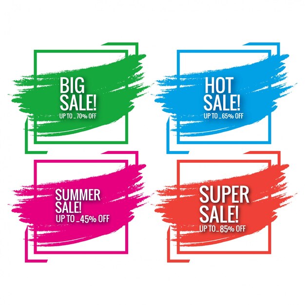 Beautiful sale label collection set design