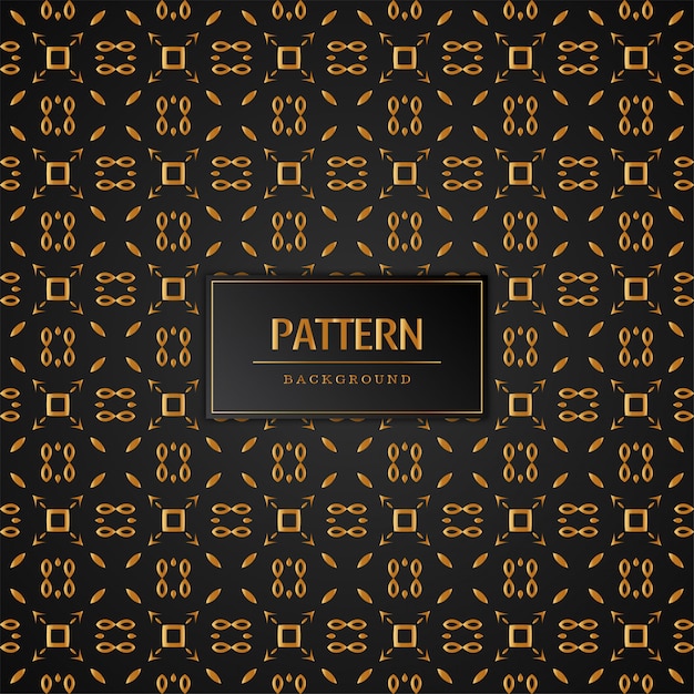 Free vector beautiful seamless golden pattern background